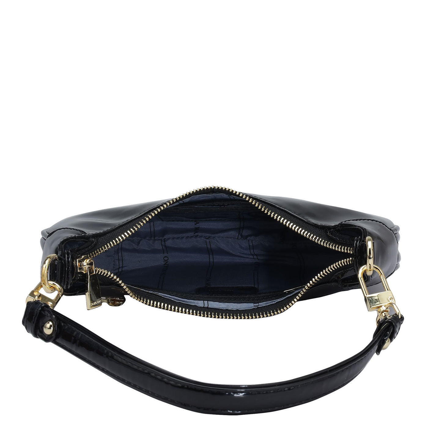 Small Patent Leather Baguette - Black