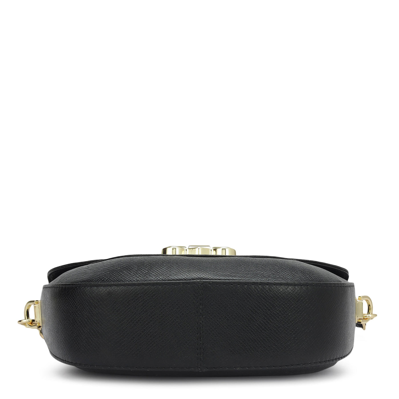 Small Franzy Leather Baguette - Black