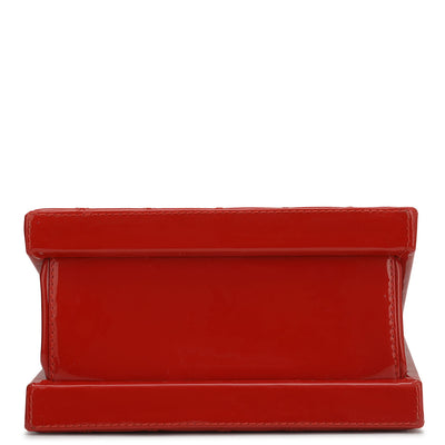 Small Patent Leather Satchel - Red