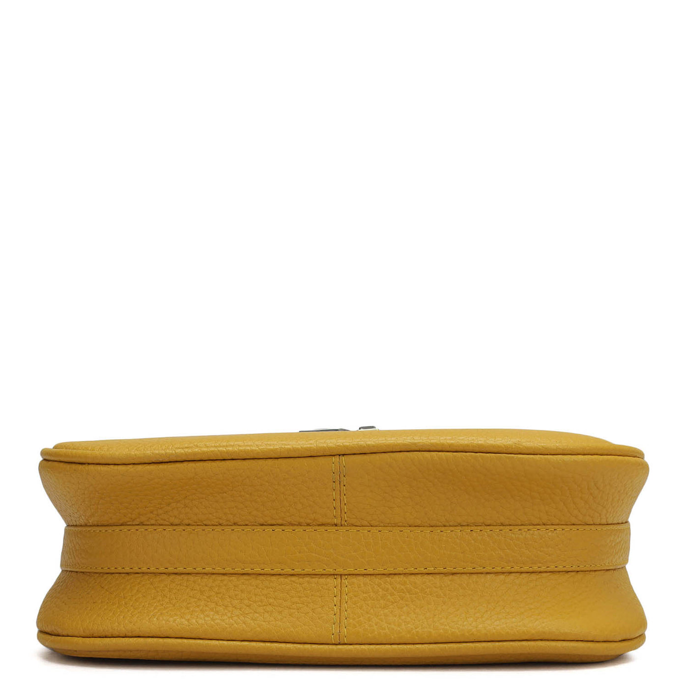 Small Wax Leather Baguette - Mustard