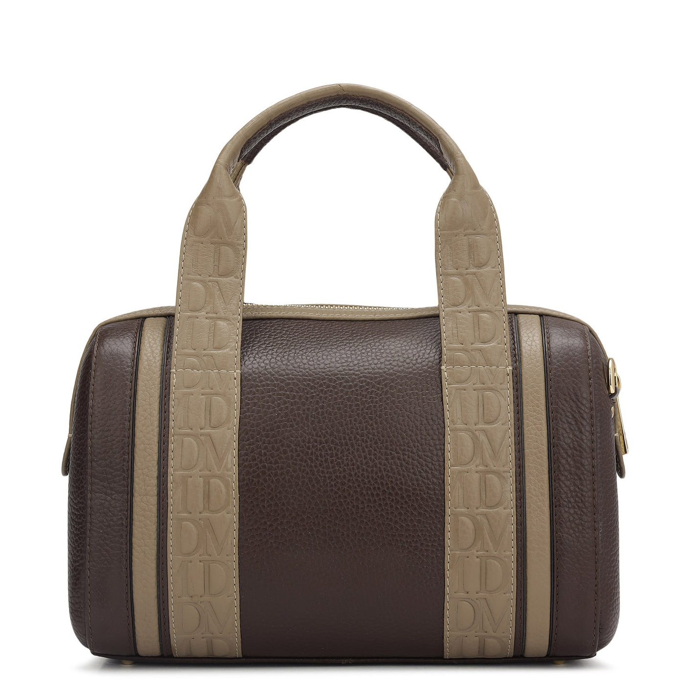 Small Wax Leather Satchel - Chocolate