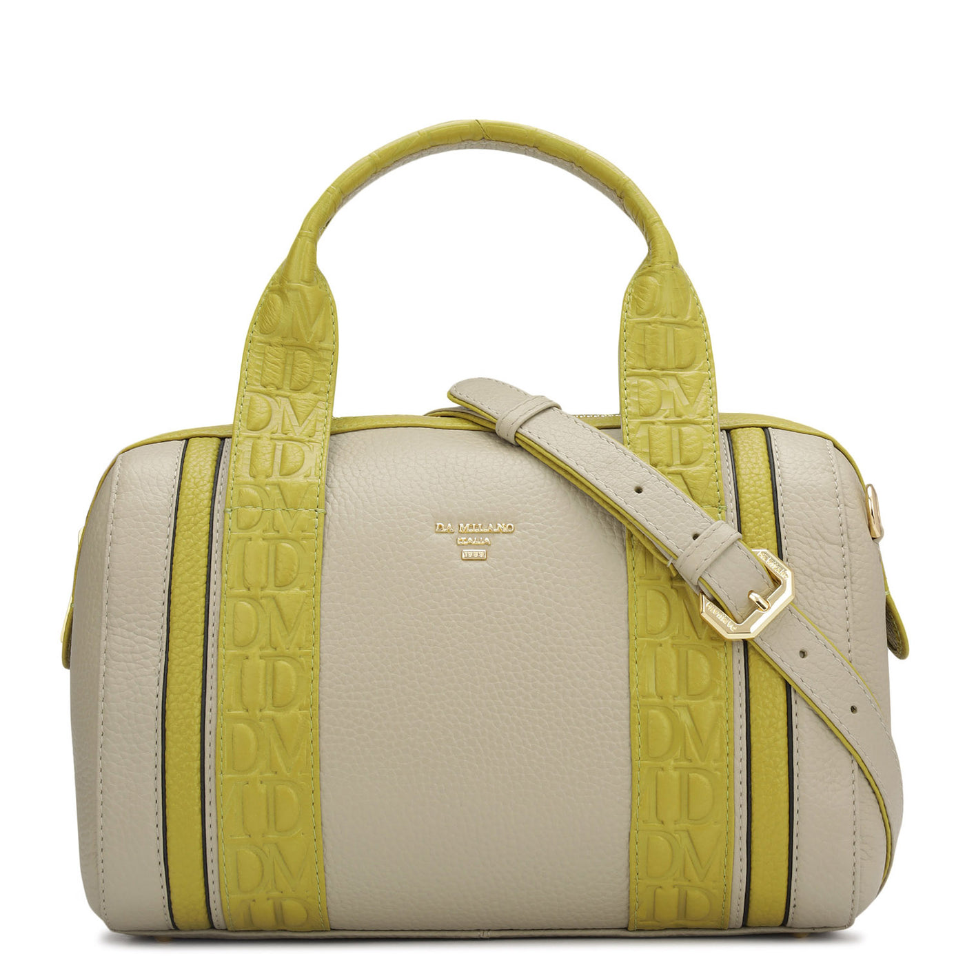 Small Wax Leather Satchel - Khaki