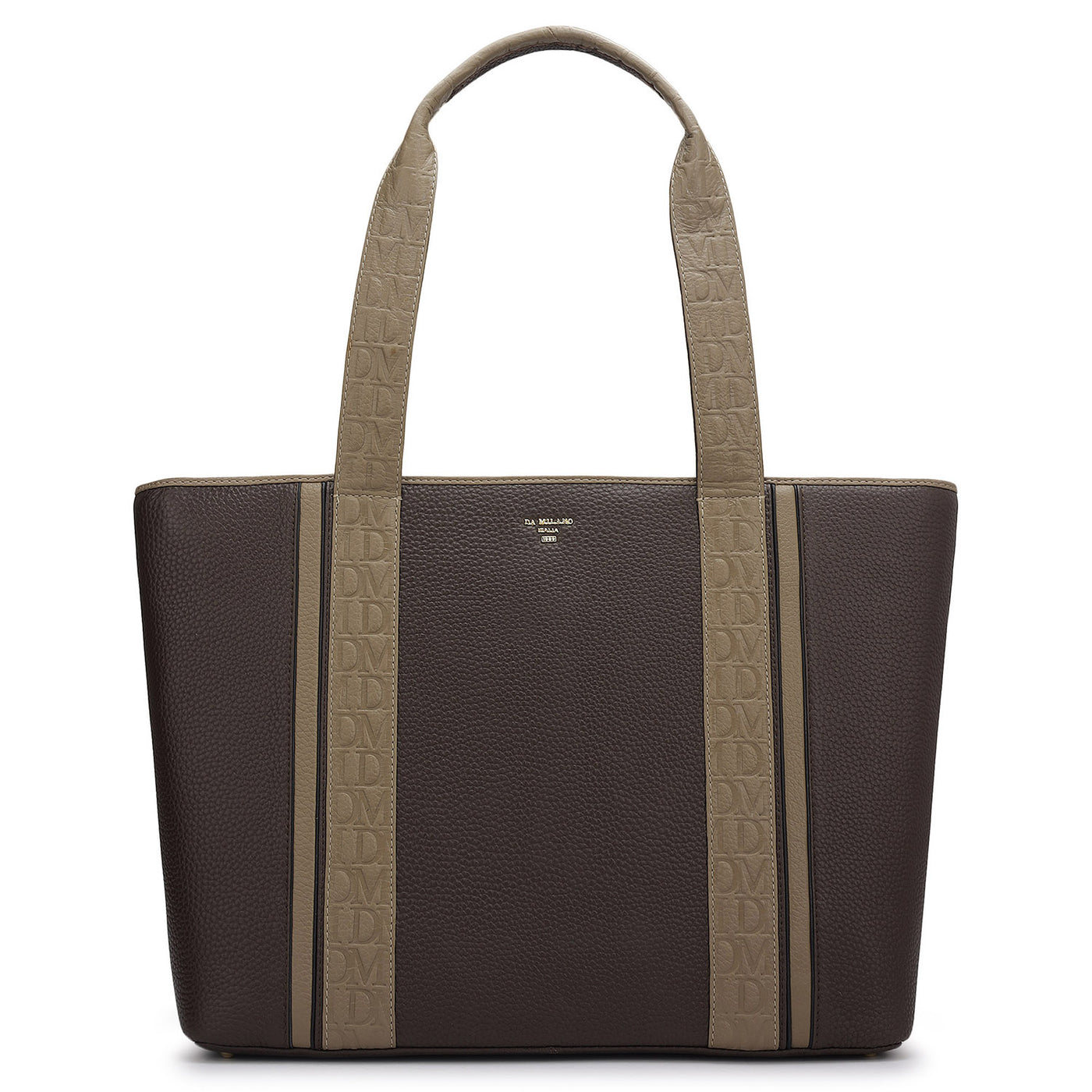 Large Wax Leather Tote - Chocolate