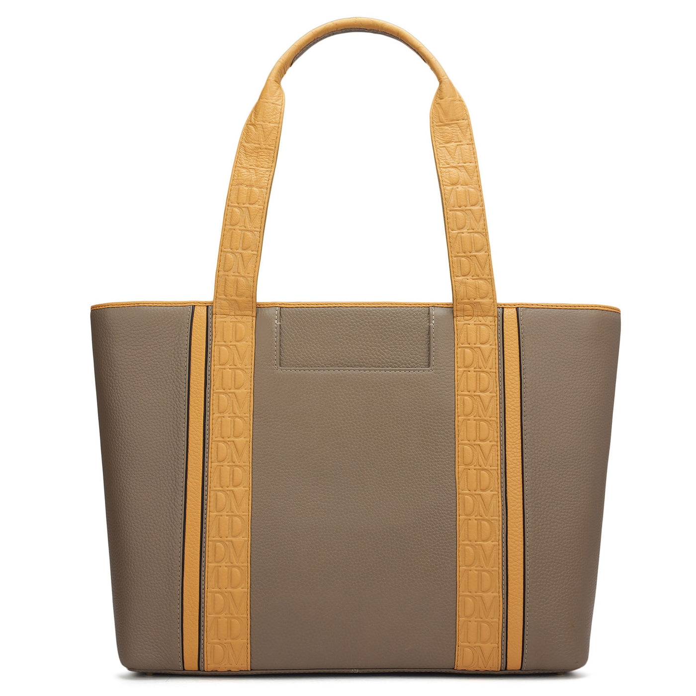 Large Wax Leather Tote - Greyish Taupe