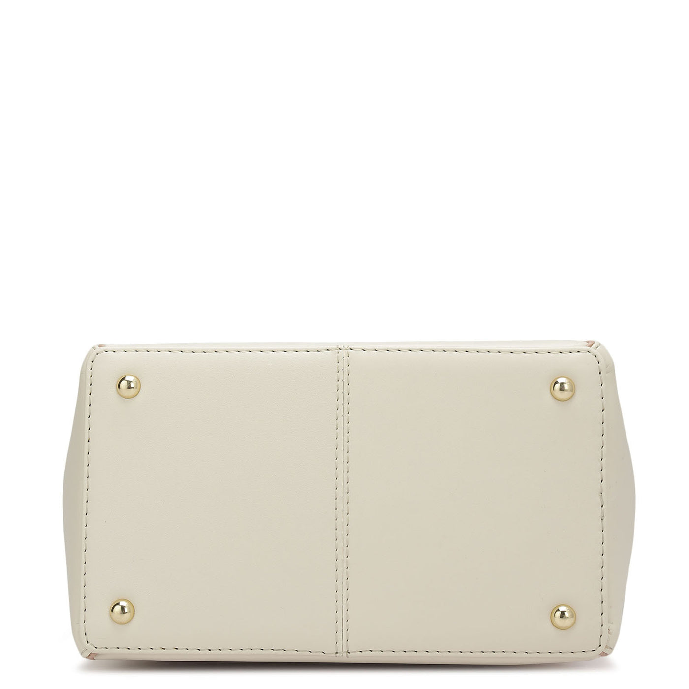 Small Plain Leather Satchel - Off White