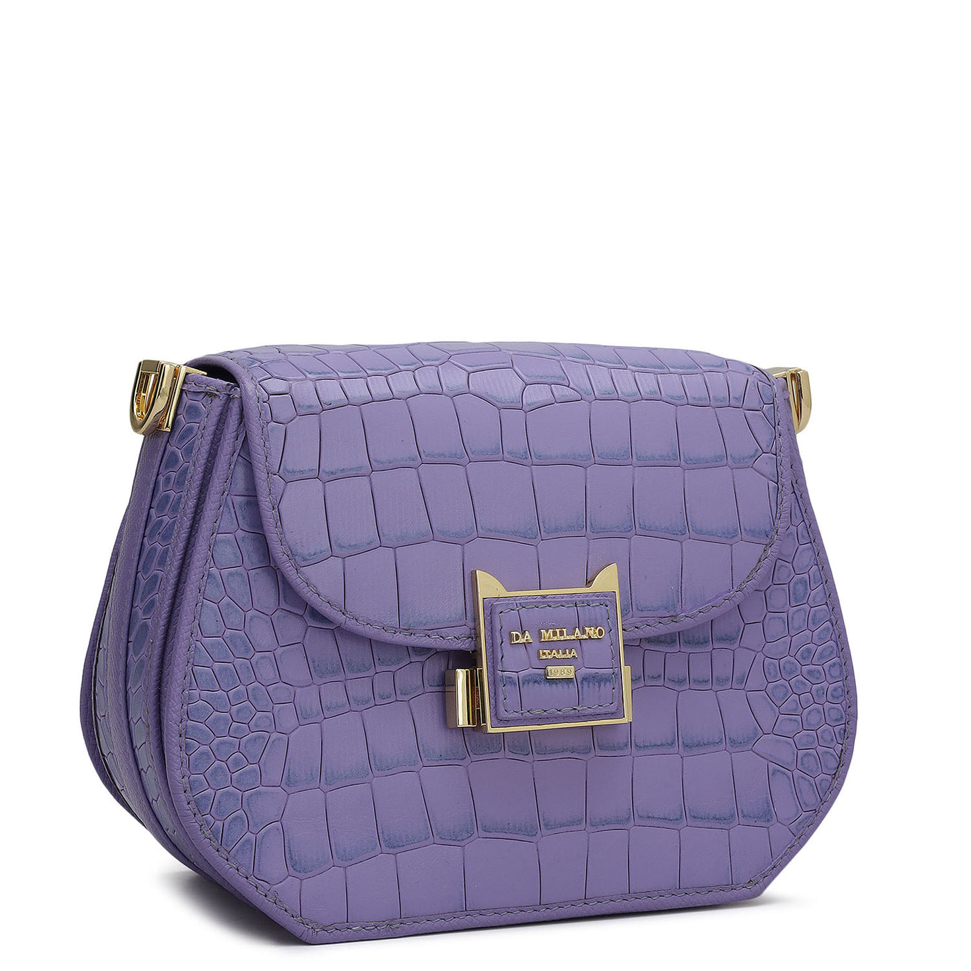 Small Croco Leather Sling - Purple Haze