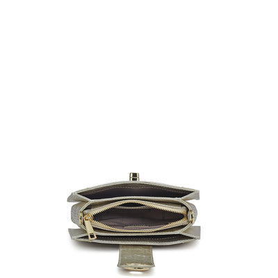 Small Metallic Leather Sling - Gold