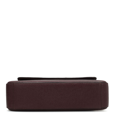 Small Franzy Leather Baguette - Wine