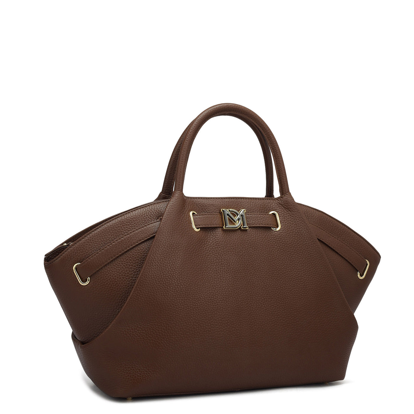 Medium Wax Leather Satchel - Espresso