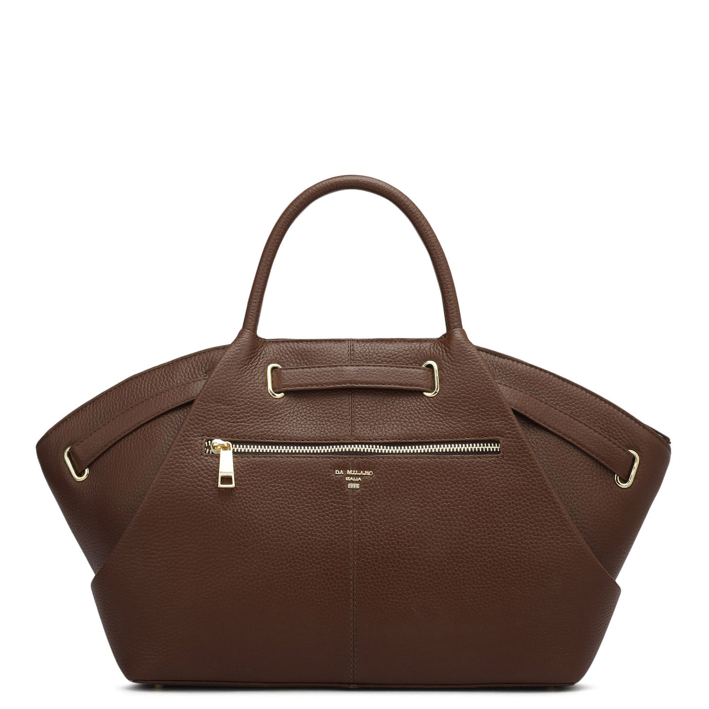 Medium Wax Leather Satchel - Espresso