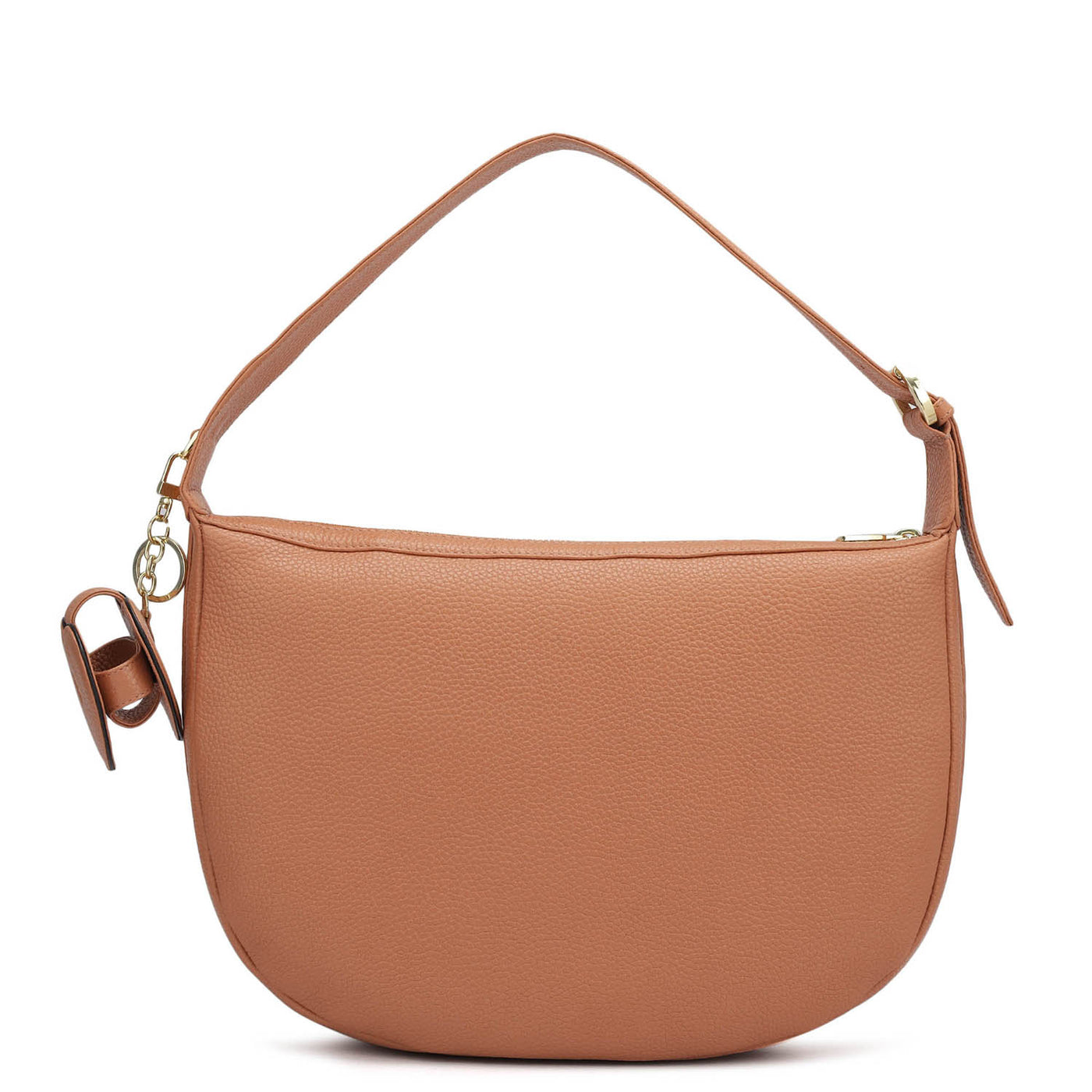 Medium Wax Leather Hobo - Terracotta