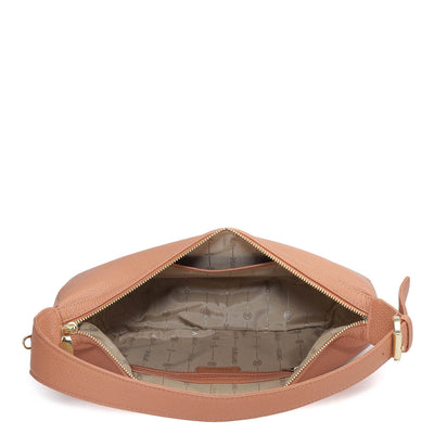 Medium Wax Leather Hobo - Terracotta