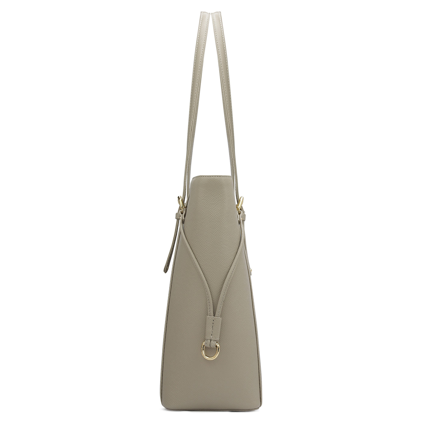 Large Franzy Leather Tote - Chalk