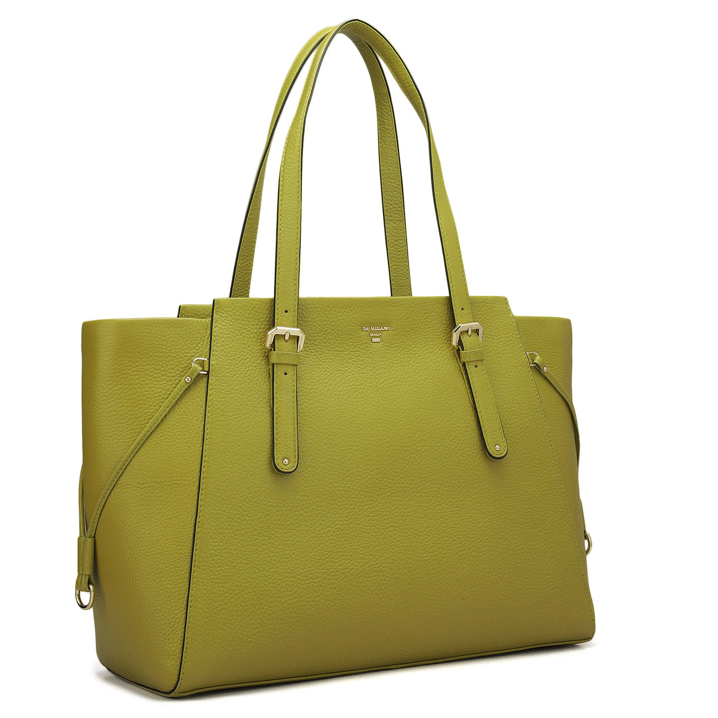 Large Wax Leather Tote - Green Tea