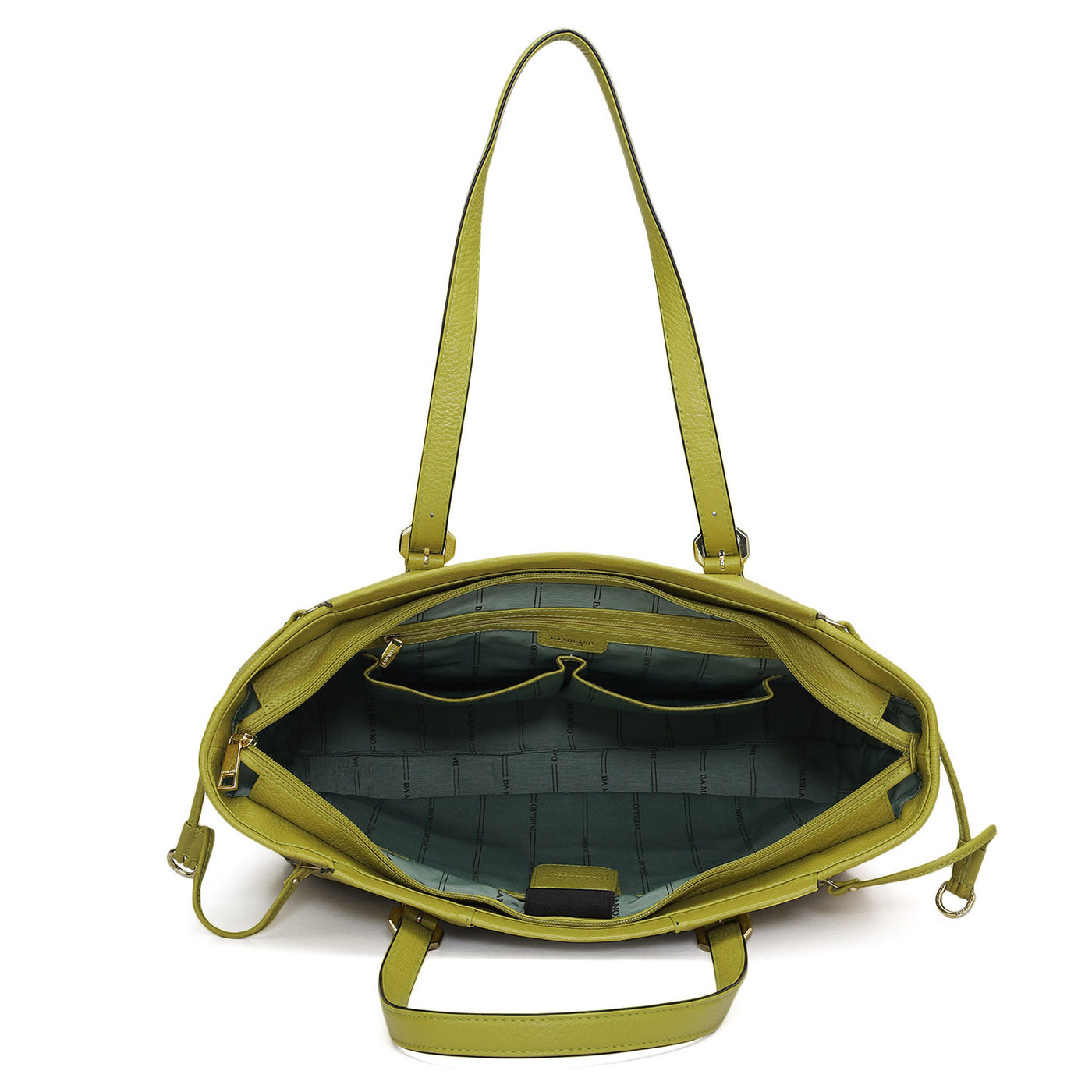 Large Wax Leather Tote - Green Tea