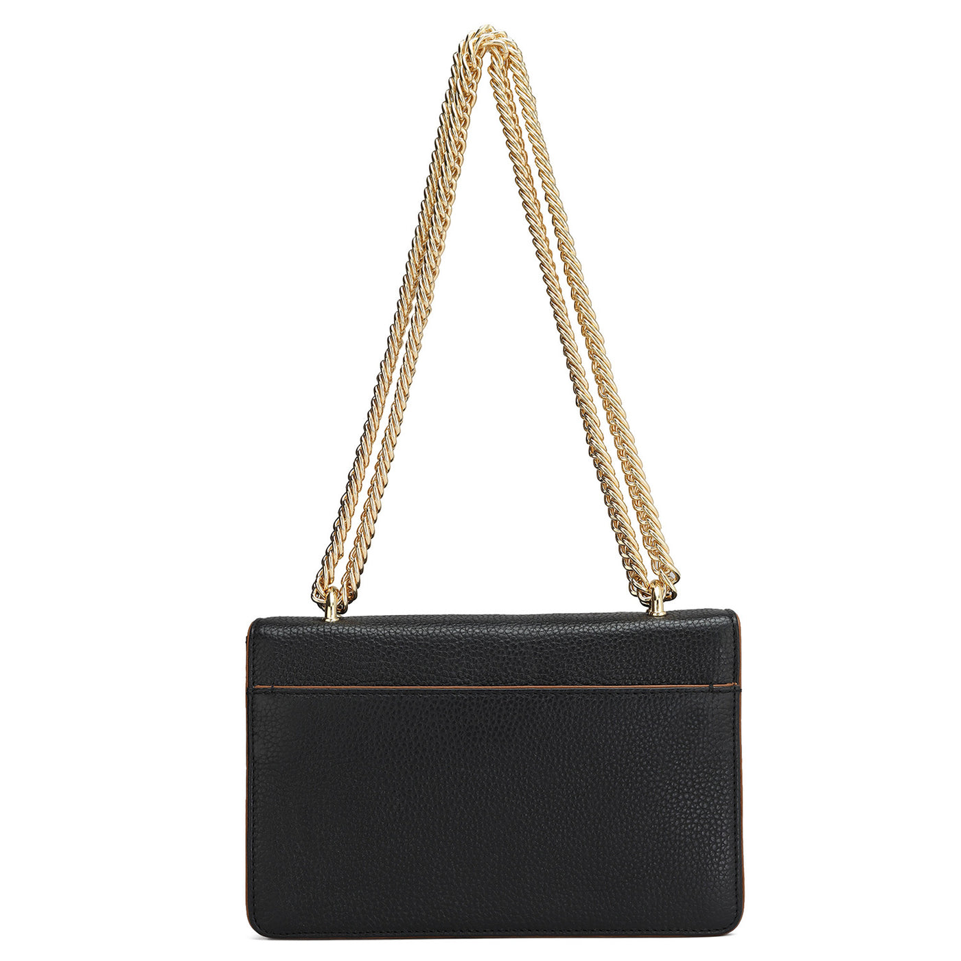 Small Wax Leather Shoulder Bag - Black