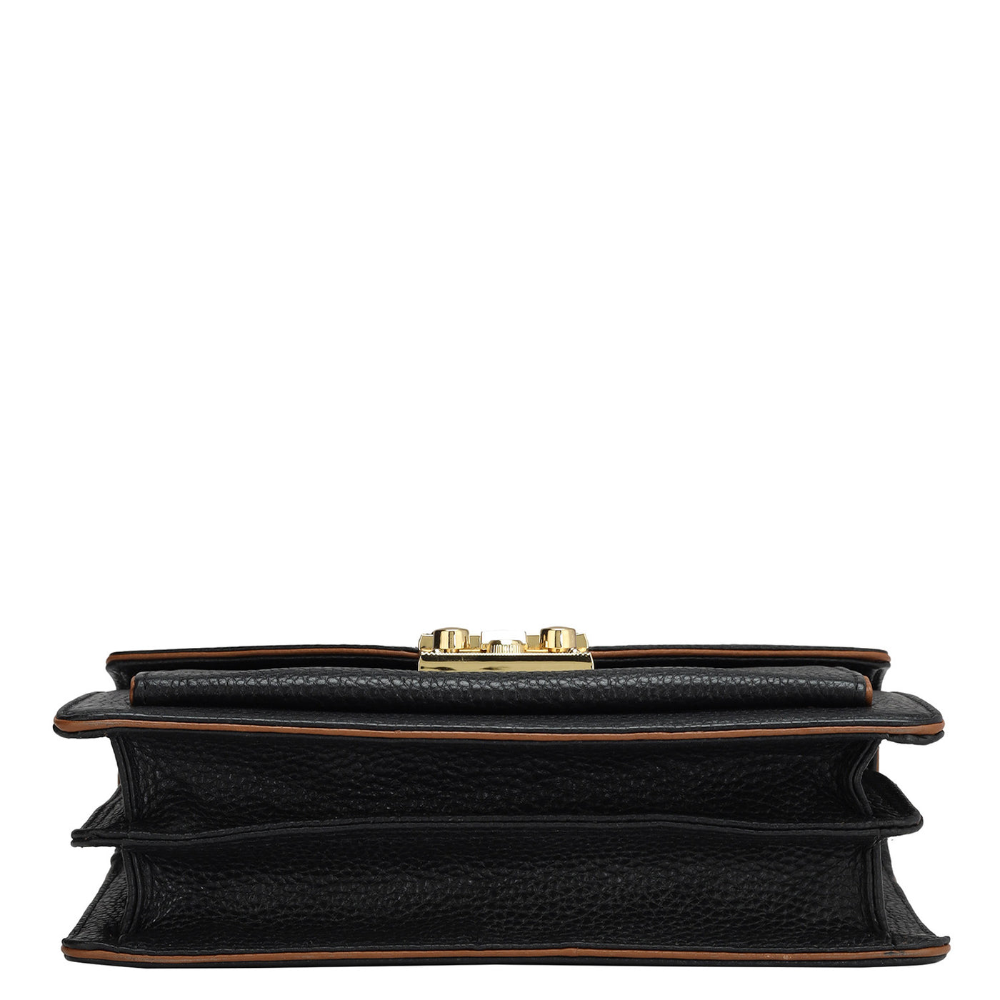 Small Wax Leather Shoulder Bag - Black