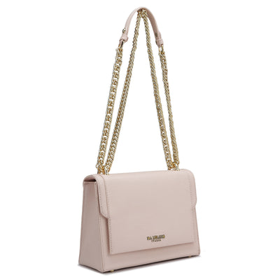 Small Franzy Leather Shoulder Bag - Blush