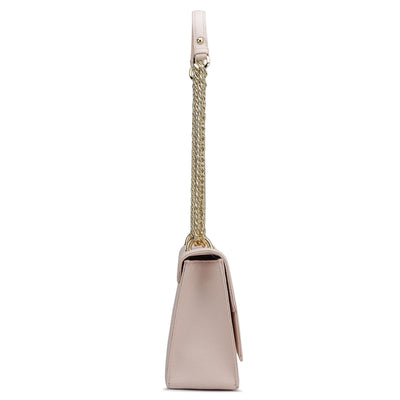 Small Franzy Leather Shoulder Bag - Blush