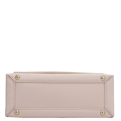 Small Franzy Leather Shoulder Bag - Blush