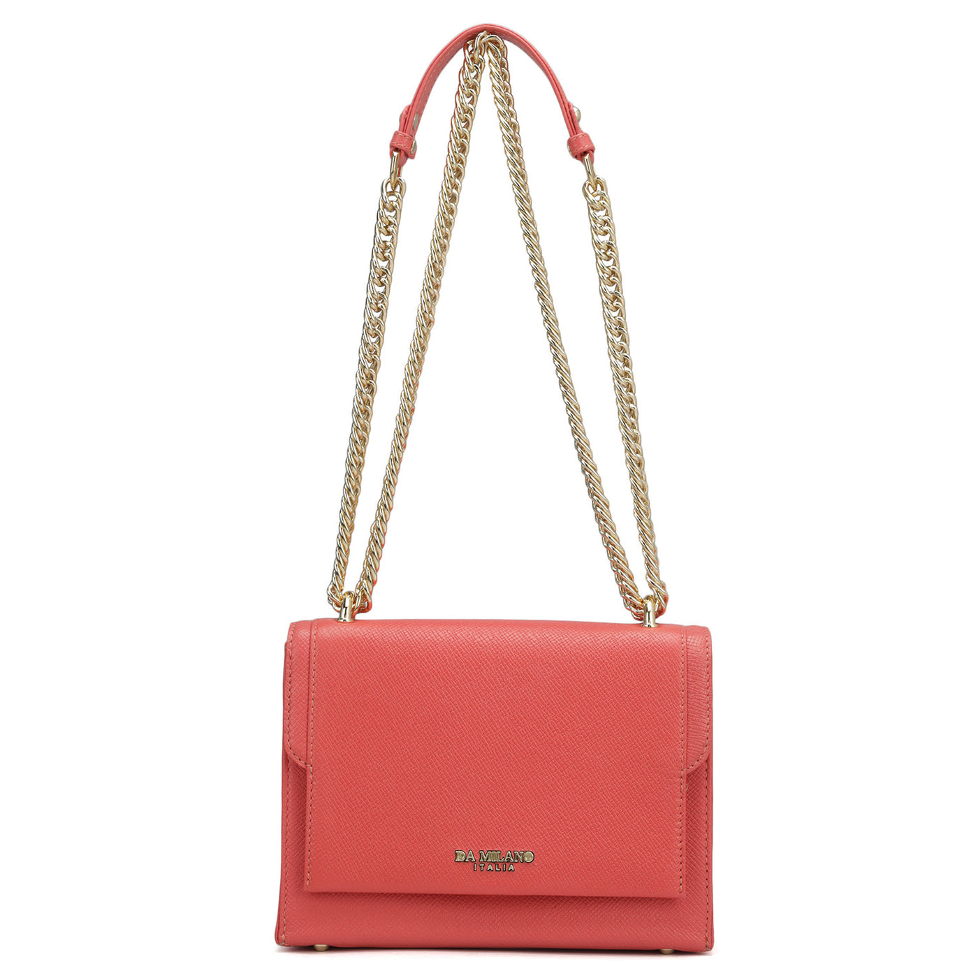 Small Franzy Leather Shoulder Bag - Corallo