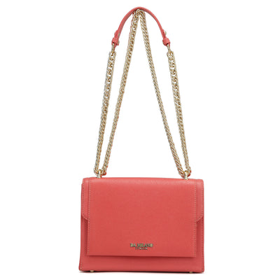 Small Franzy Leather Shoulder Bag - Corallo