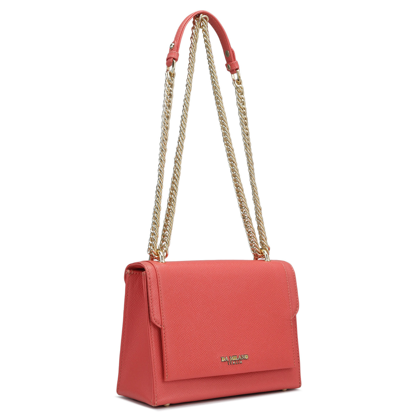 Small Franzy Leather Shoulder Bag - Corallo