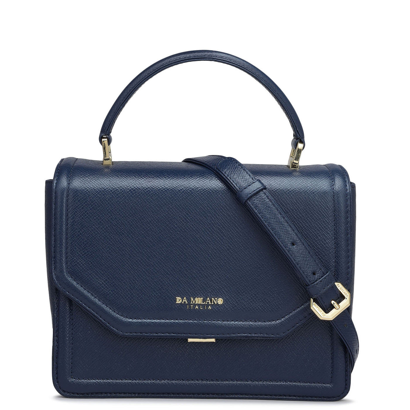 Small Franzy Leather Satchel - Patriot Blue