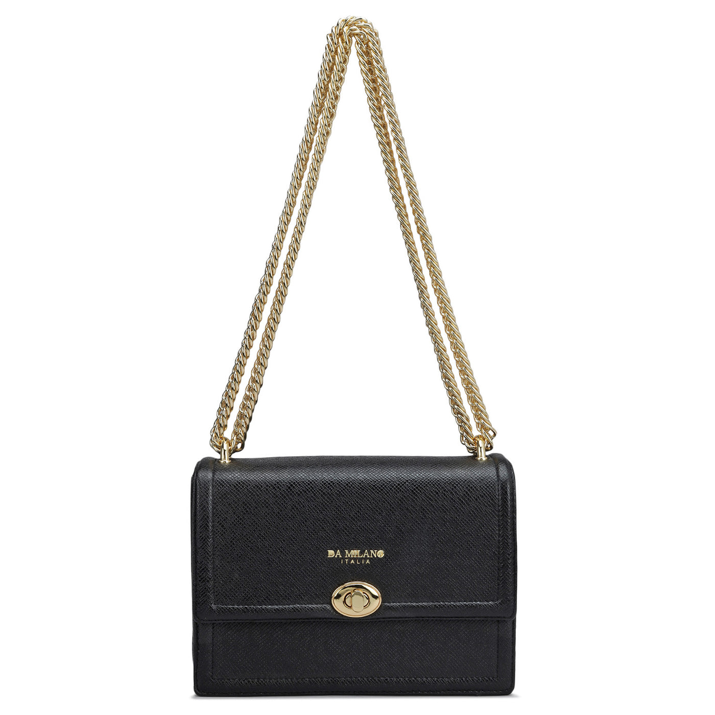 Small Franzy Leather Shoulder Bag - Black