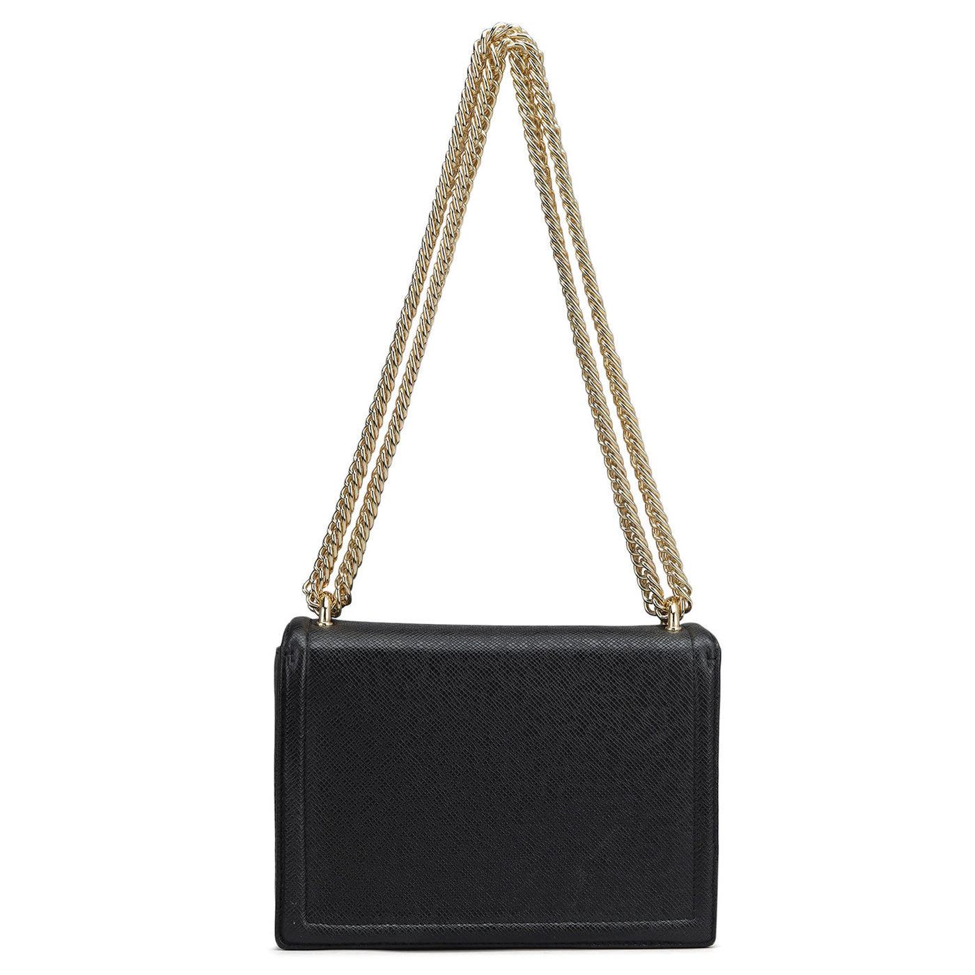 Small Franzy Leather Shoulder Bag - Black