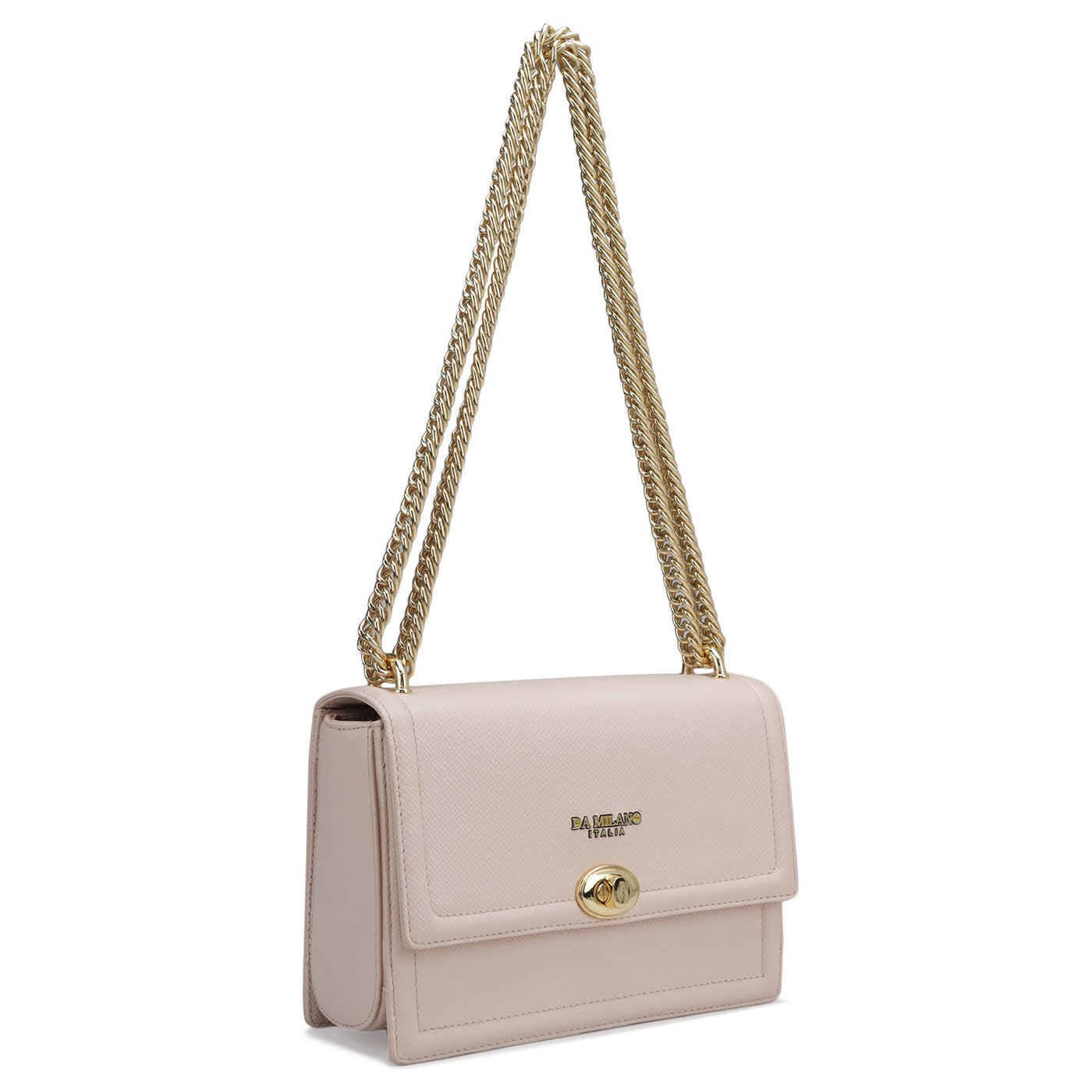 Small Franzy Leather Shoulder Bag - Blush