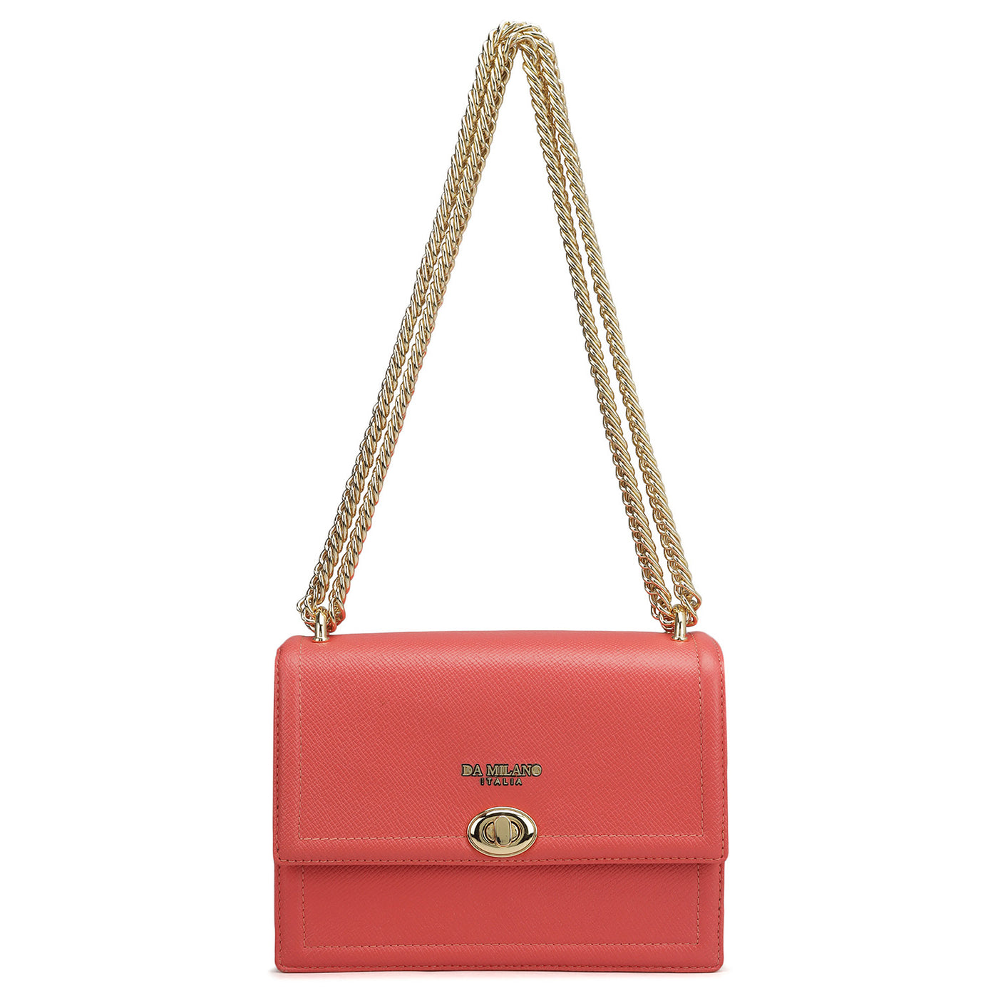 Small Franzy Leather Shoulder Bag - Corallo