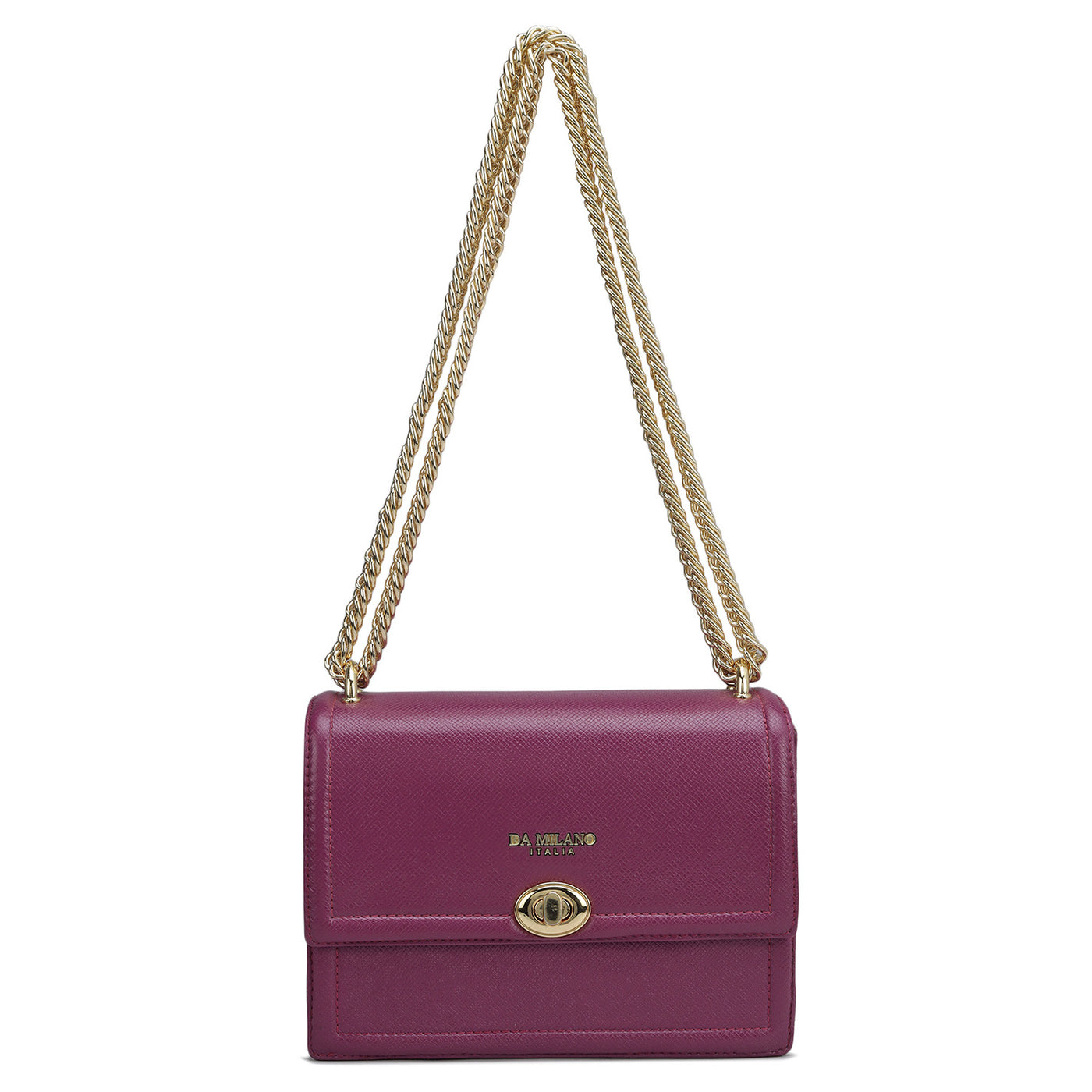 Small Franzy Leather Shoulder Bag - Orchid