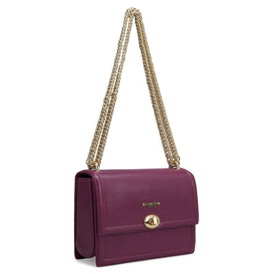 Small Franzy Leather Shoulder Bag - Orchid