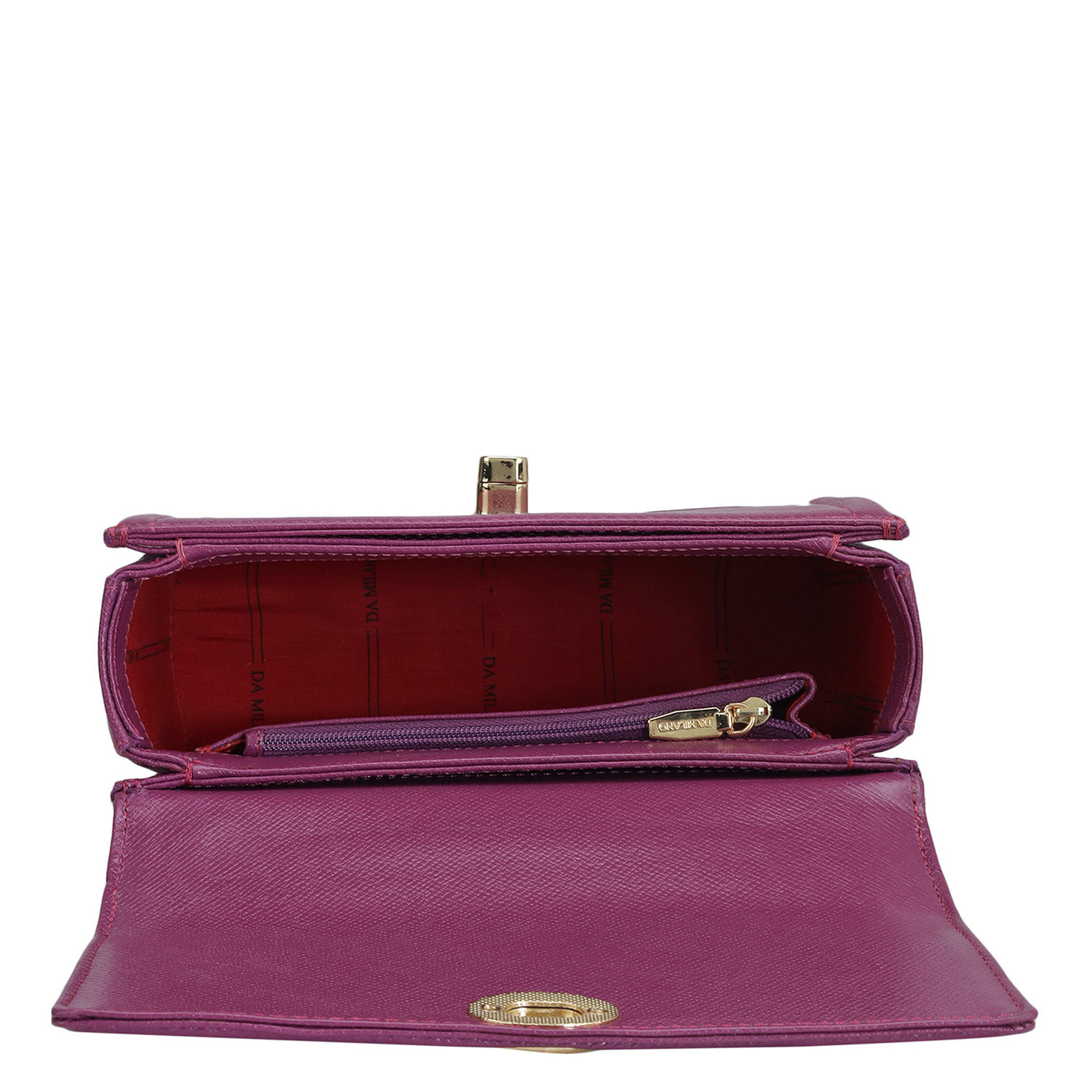 Small Franzy Leather Shoulder Bag - Orchid