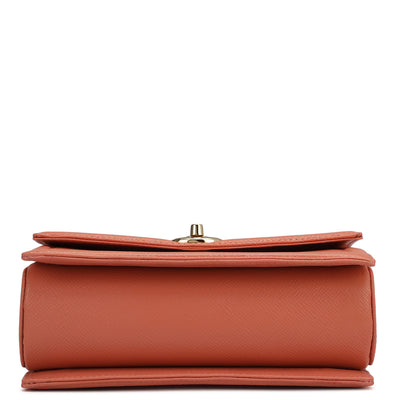 Small Franzy Leather Shoulder Bag - Salmon