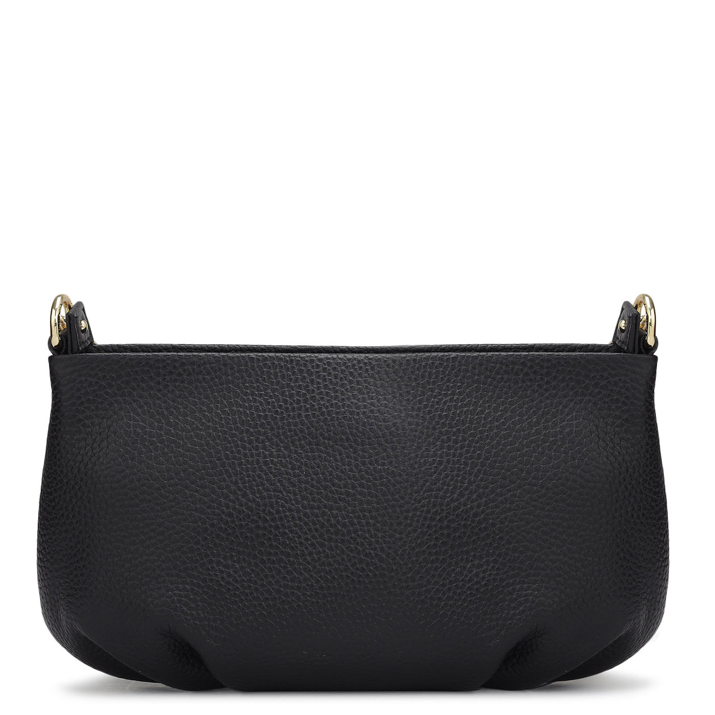 Small Wax Leather Shoulder Bag - Black