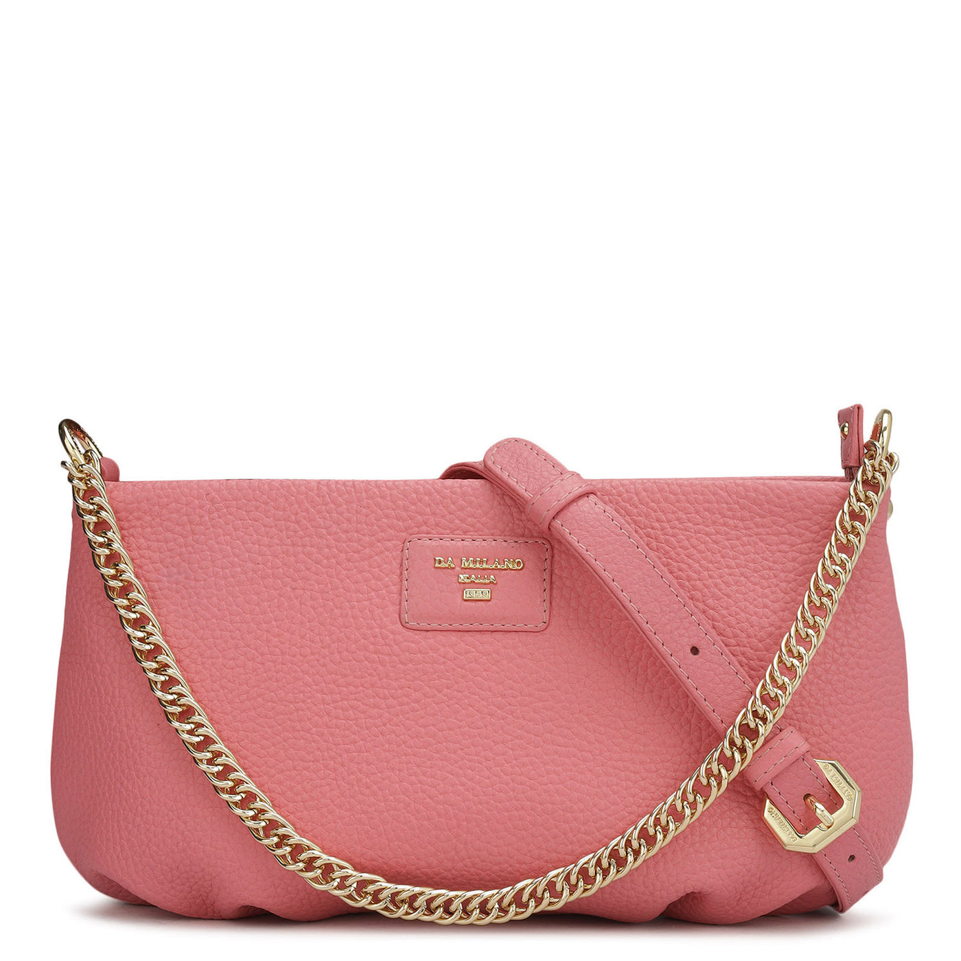 Small Wax Leather Shoulder Bag - Hyper Pink