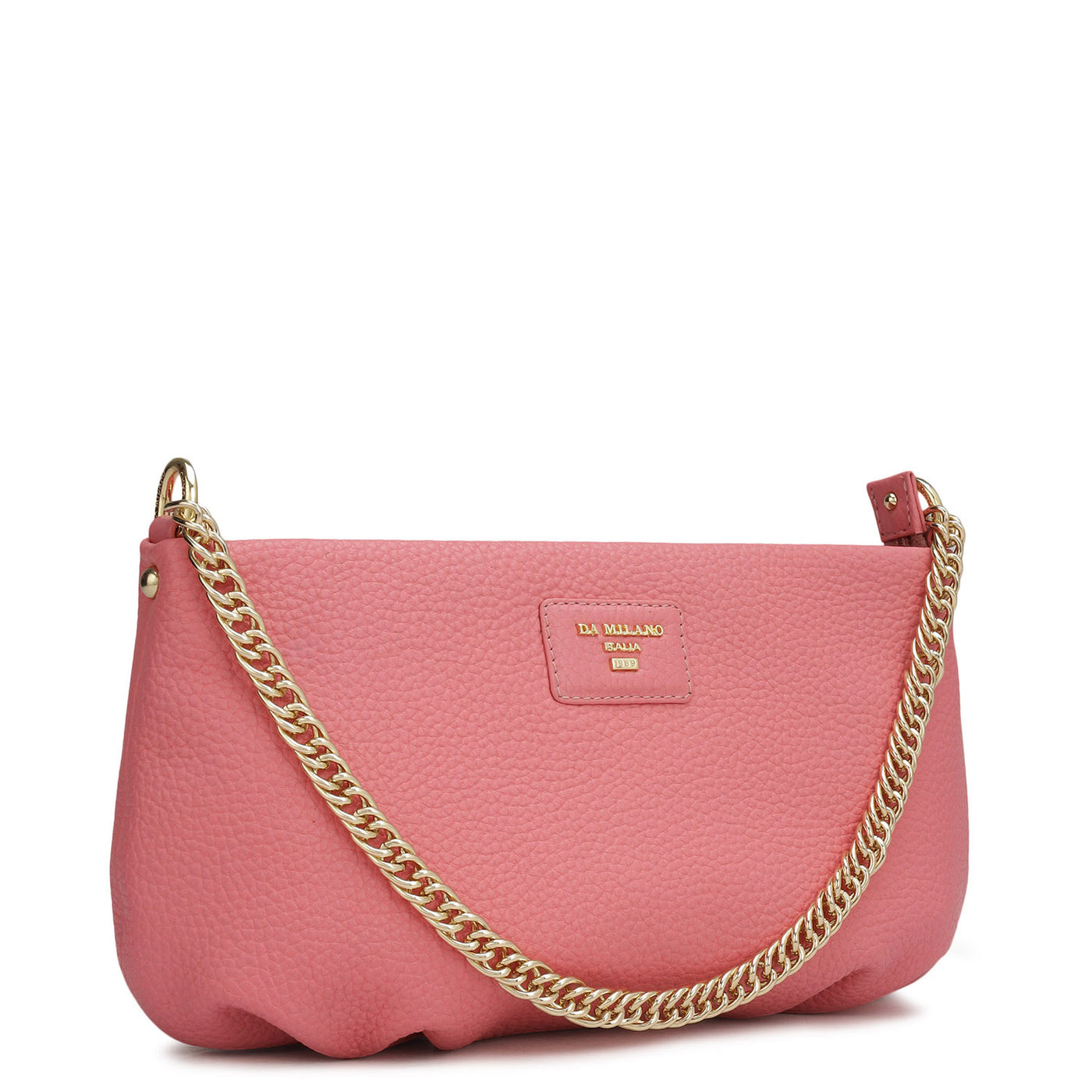 Small Wax Leather Shoulder Bag - Hyper Pink