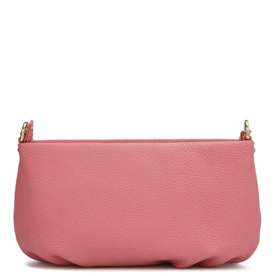 Small Wax Leather Shoulder Bag - Hyper Pink