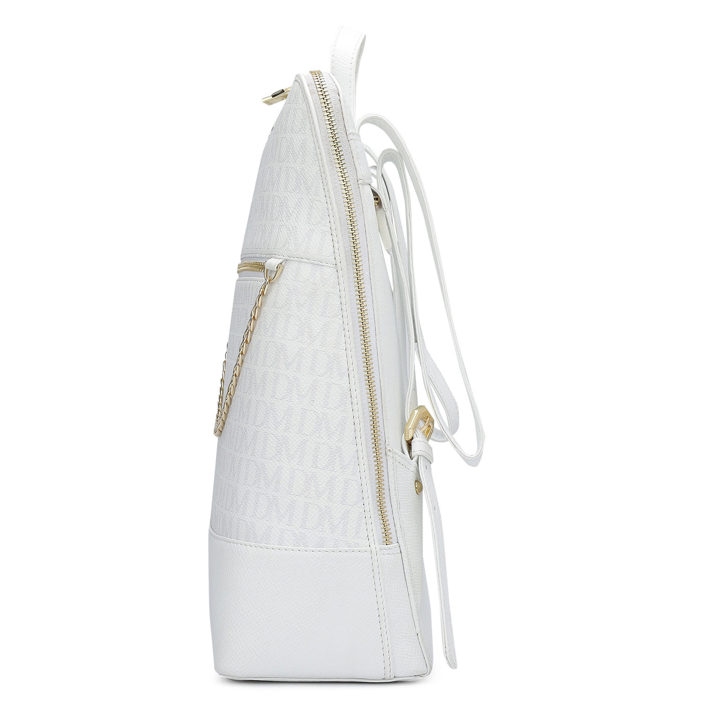 Monogram Franzy Leather Backpack - White