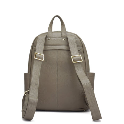 Wax Leather Backpack - Greyish Taupe