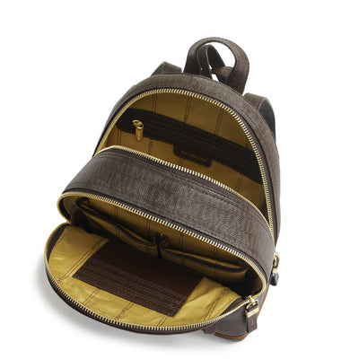 Monogram Franzy Leather Backpack - Chocolate