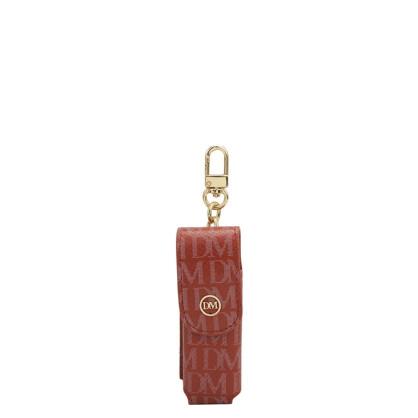 Monogram Leather Lipstick Case - Brick