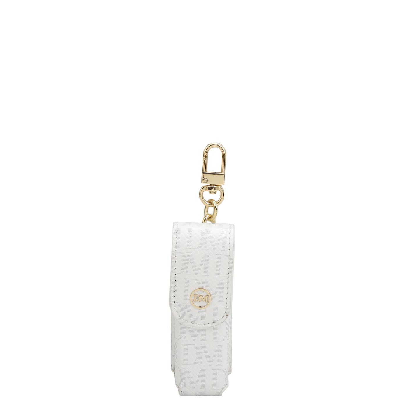 Monogram Leather Lipstick Case - White