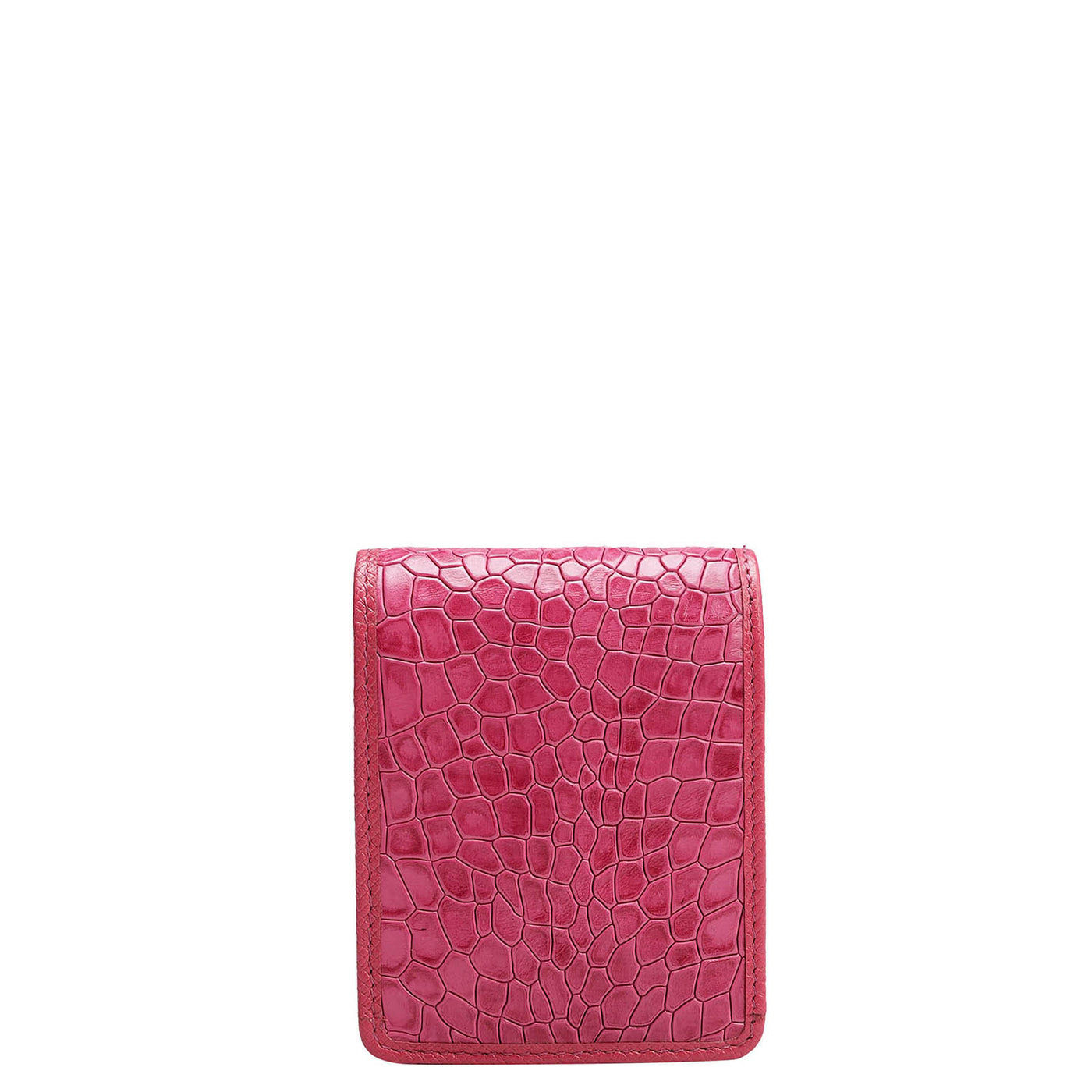 Croco Leather Lipstick Case - Hot Pink