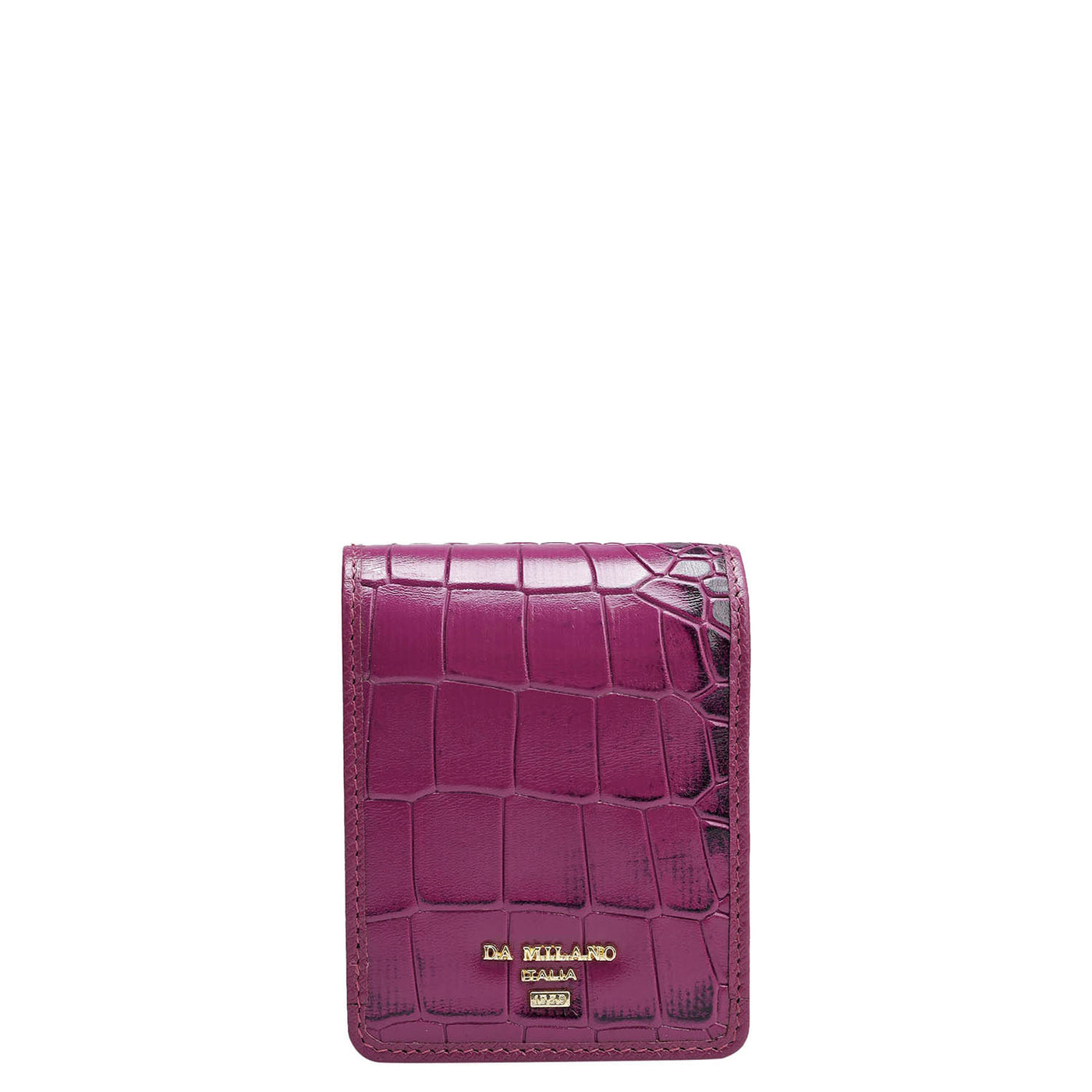 Croco Leather Lipstick Case - Orchid