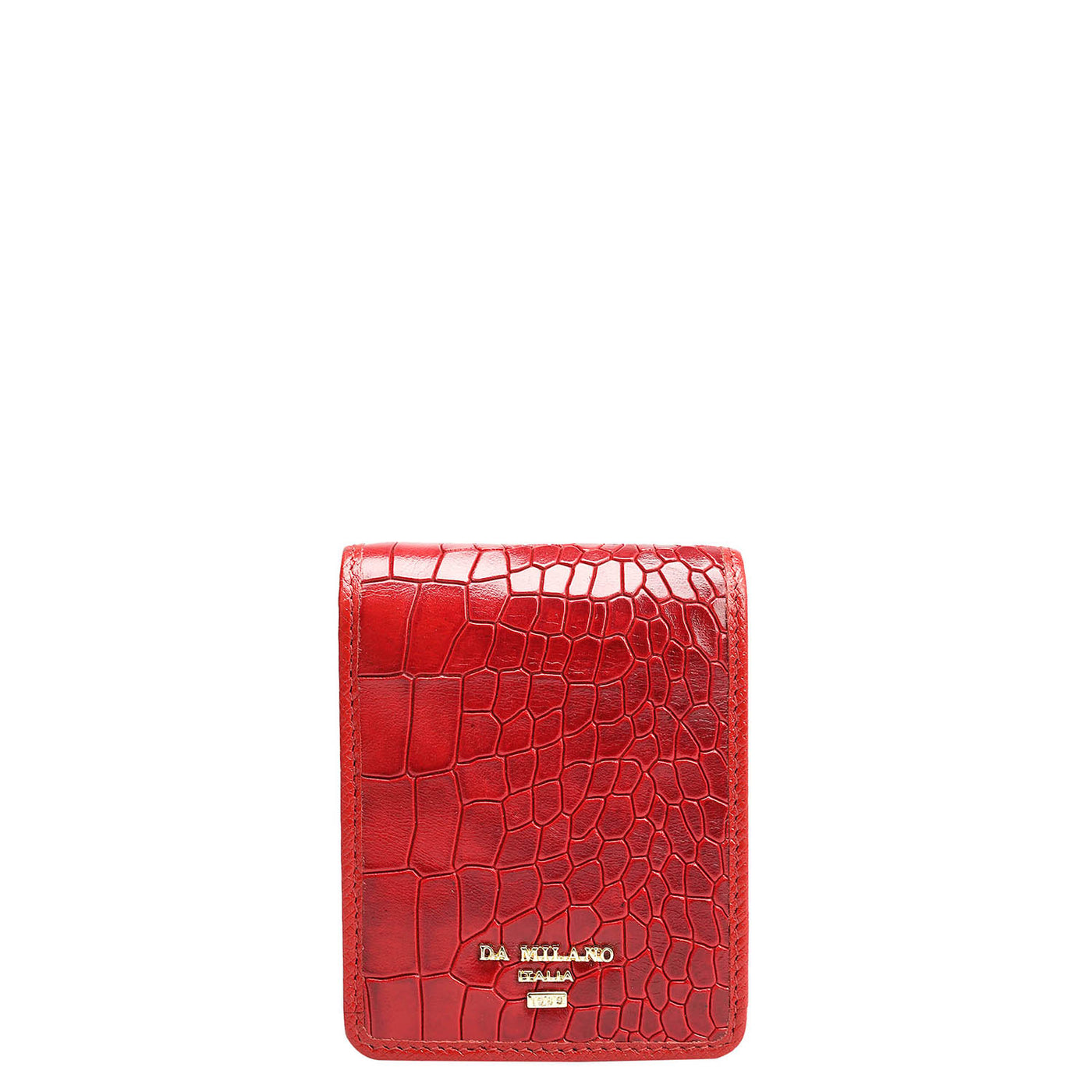 Croco Leather Lipstick Case - Tomato