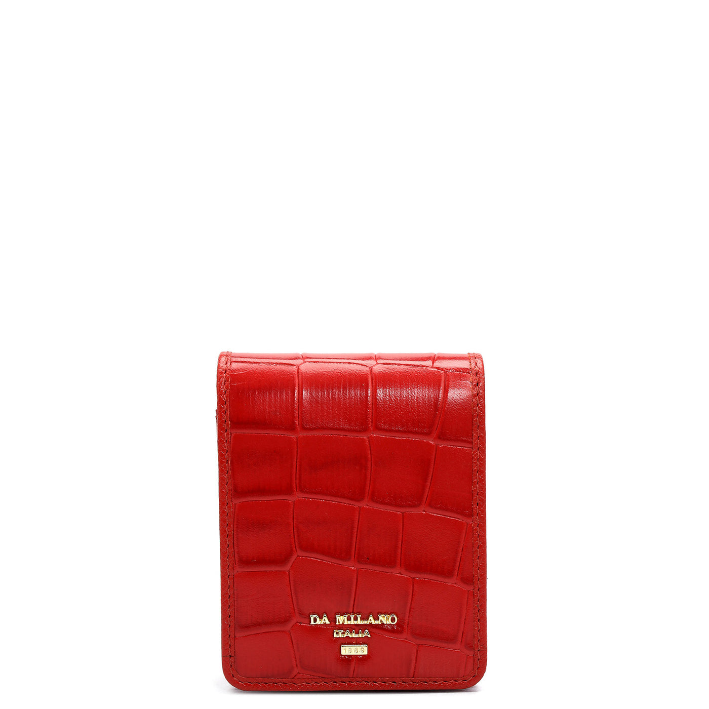 Croco Leather Lipstick Case - Red