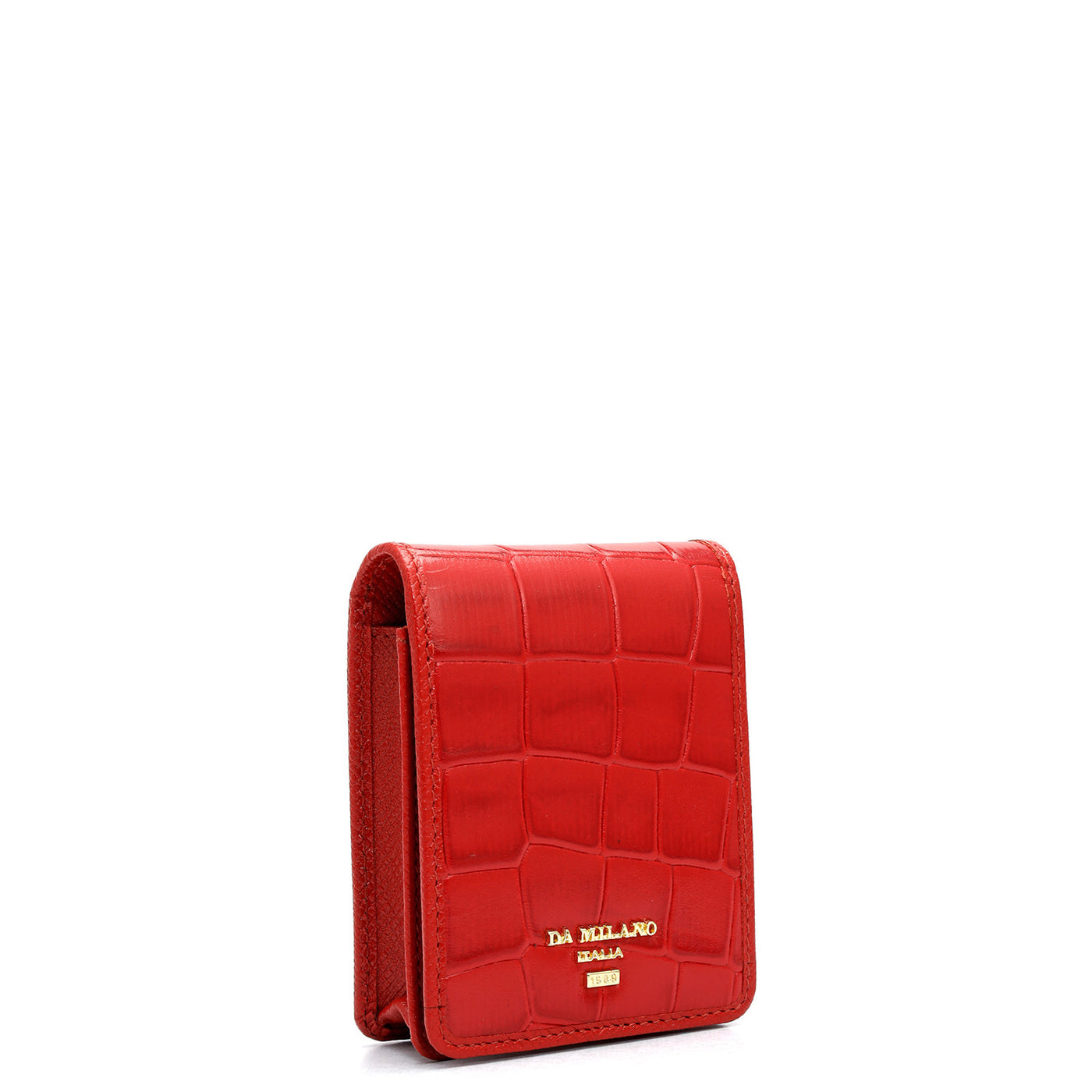 Croco Leather Lipstick Case - Red